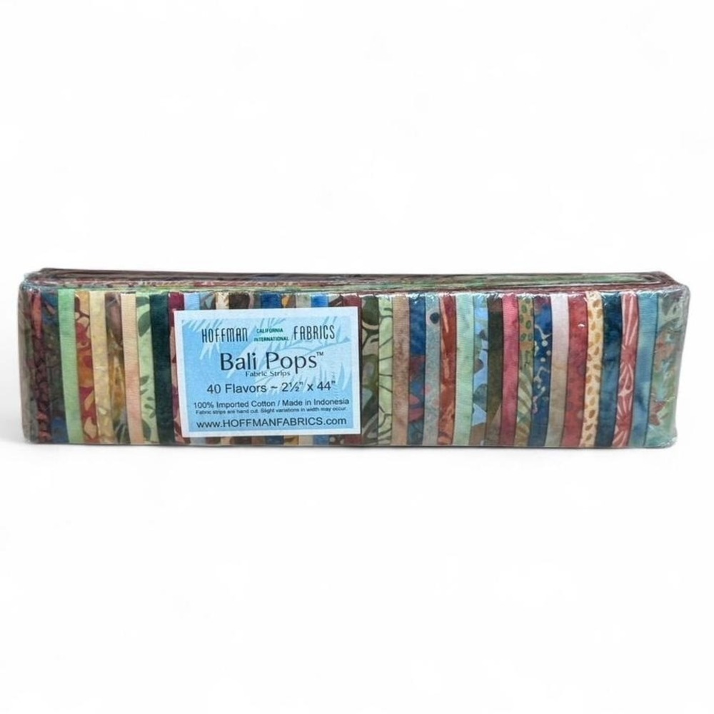 Hoffman Fabrics Bali Pops fabric bundle jelly roll full new unopened package